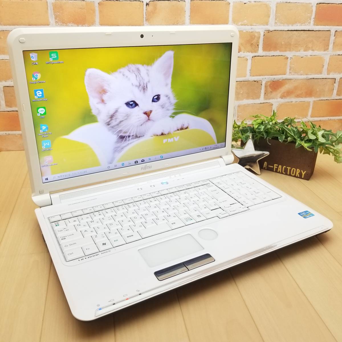 ☆美品・Office2016搭載☆LIFEBOOK AH56/D/アーバンホワイト 最新Win10