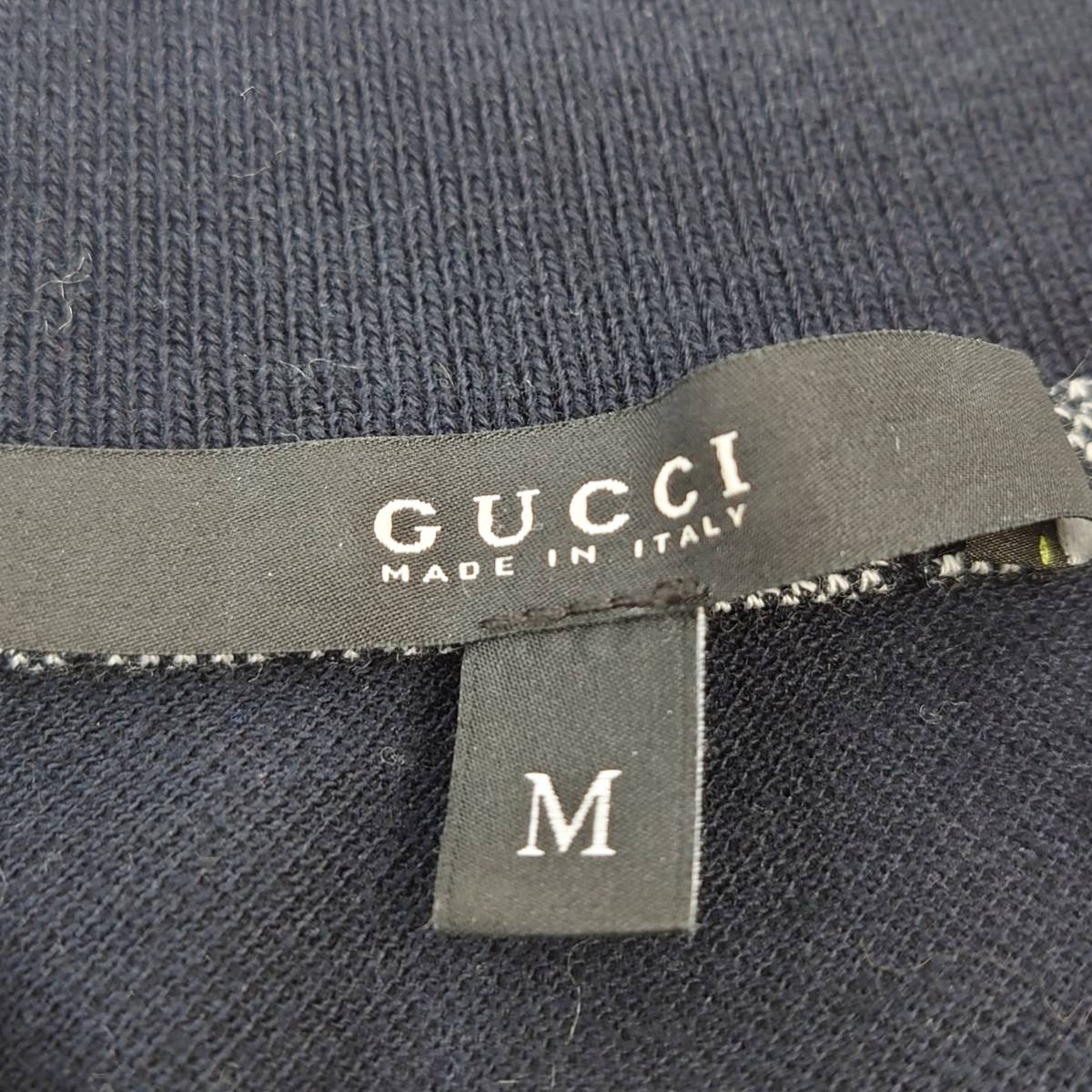 GUCCI シェリーライン ポロシャツ カットソー トップス 半袖 黒 グレー  