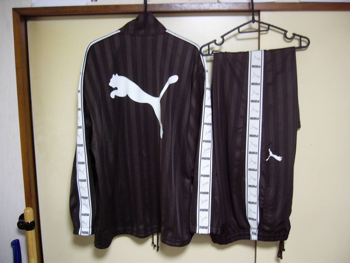 送料無料，人気セール PUMA プーマ ジャージ上下セット ジャケットサイズ L-O パンツサイズ L カラー ブラックコーヒー/スノーホワイト(プーマ)｜売買されたオークション情報、yahooの商品情報をアーカイブ公開 - オ ジャージ