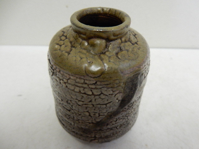 古唐津 茶入 | - 仕覆 古美術 江戸時代 ∇花∇味わい深い時代の逸品