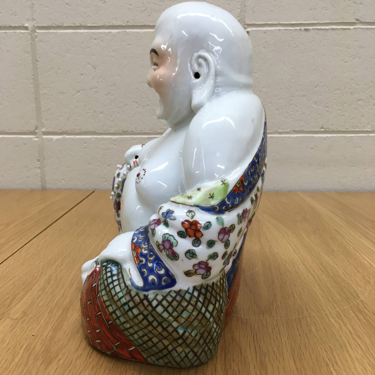 中国 景徳鎮 江西景徳鎮 笑い福布袋 彫刻磁器 粉彩 布袋