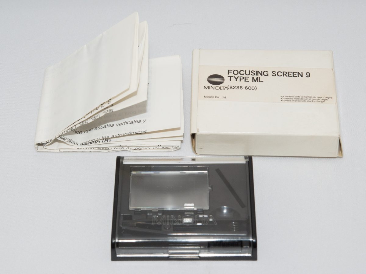 新品級 ミノルタ フォーカシングスクリーン 9 TYPE ML MINOLTA ミノルタ FOCUSING SCREEN 9 TYPE ML フォーカシング
