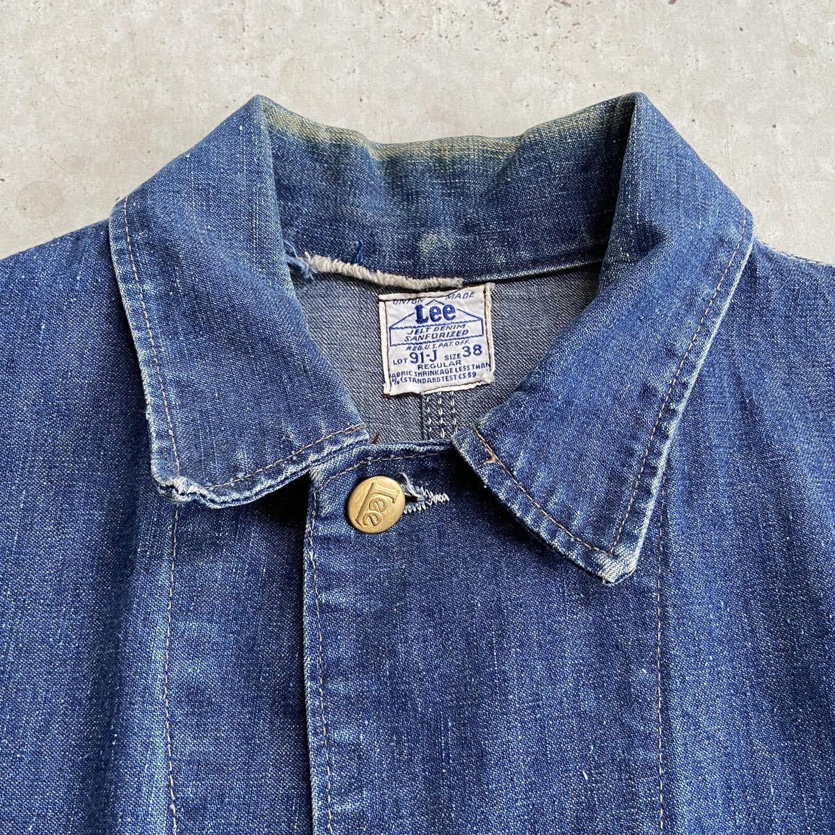 40's Lee 91-J size38 ハウスタグ デニムカバーオール ヴィンテージ