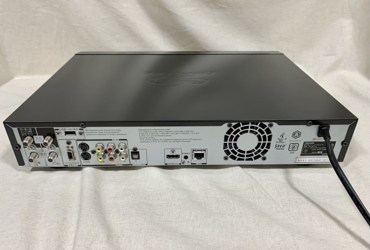 9-224] 東芝 TOSHIBA レグザ REGZA DBR-Z160 ブルーレイディスク