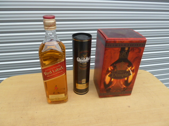 DIMPLE JOHNNIE WALKER Glenfiddich　スコッチ ウイスキー 3本 まとめて - Dimple Year Spring Cap Malt