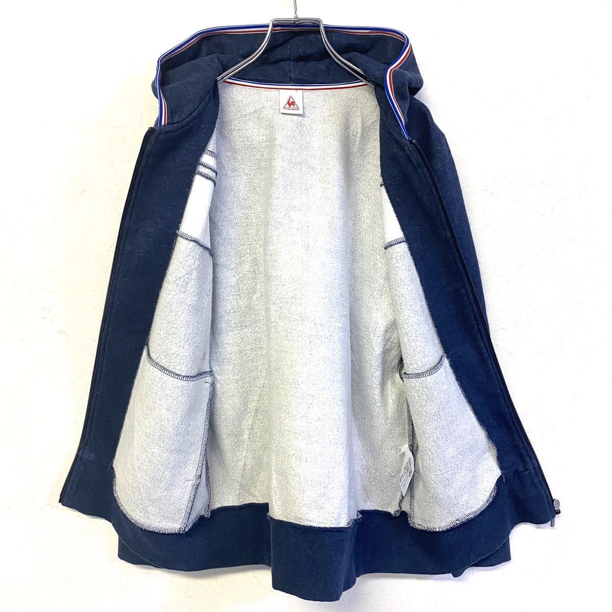 coq ルコックスポルティフ le ルコック sportif パーカー スウェットパーカーの通販 美品 LECOQ SPORTIF フード グレー M スウェットフルジップパーカー : ルコックパーカーメンズ