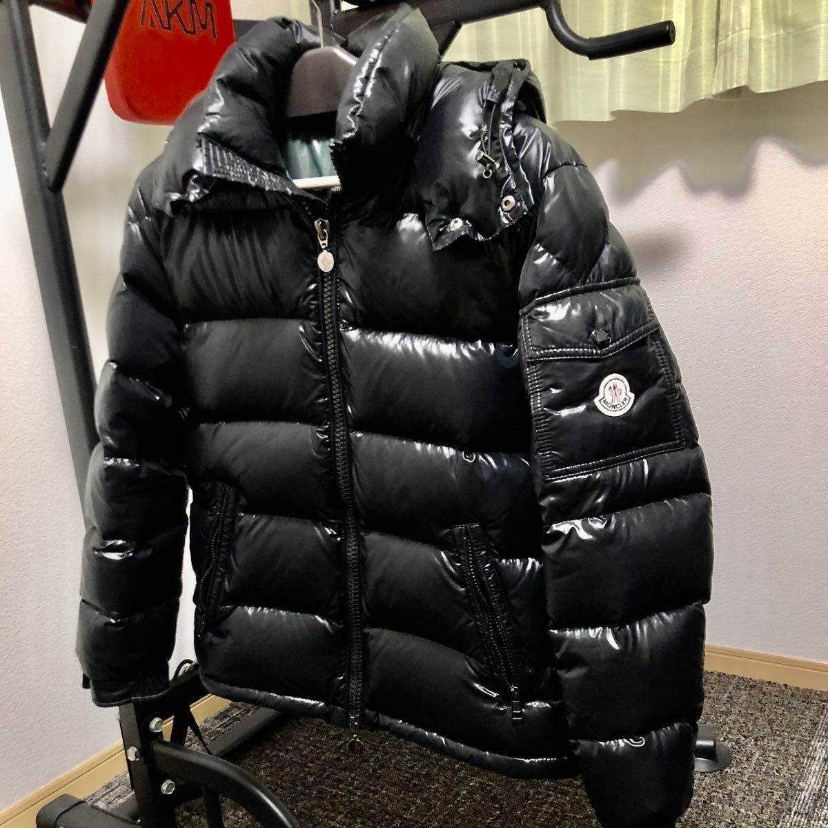 モンクレール 19AW ビッグワッペン ダウン 切替 スウェット パーカー 