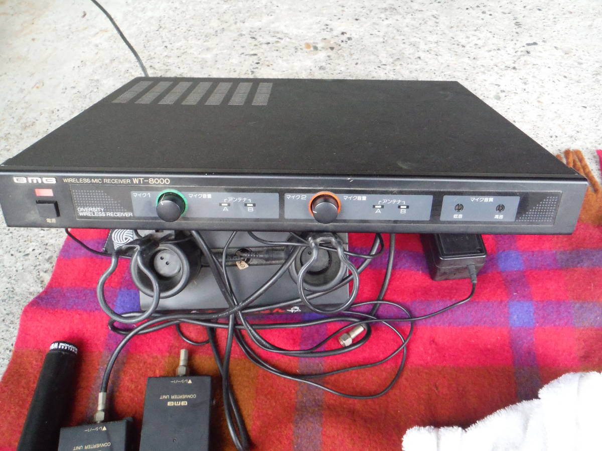 BMB ワイヤレスマイク WM-860 美品 電波式ワイヤレスマイク WT-8000 WM