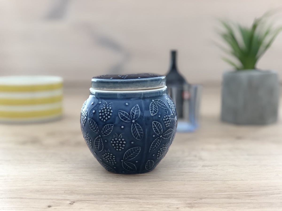 CHYMOS キーモス キャンディポット ブルー アラビア Araiba ポット 器