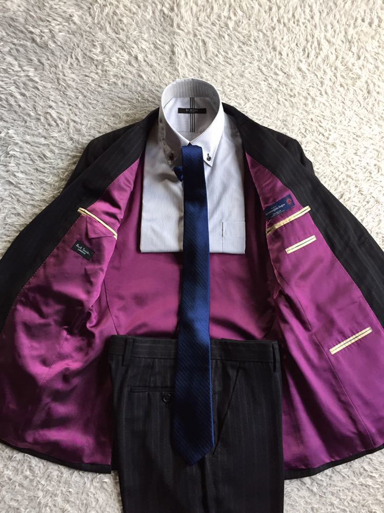 極上パープル裏地☆人気ポールスミスロンドン×ゼニア生地【Paul Smith