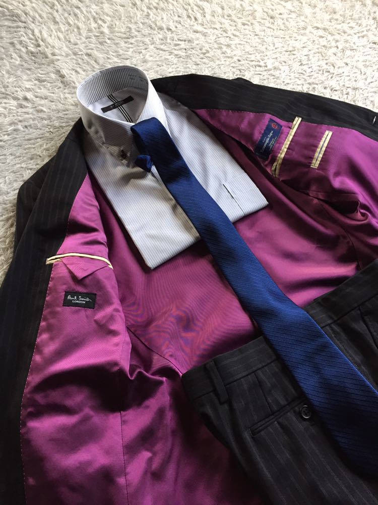 極上パープル裏地☆人気ポールスミスロンドン×ゼニア生地【Paul Smith