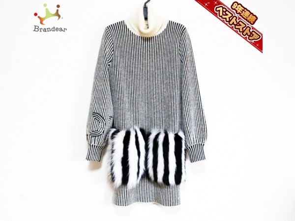 フェンディ Fendi サイズ38 S アイボリー 黒 白 レディース タートルネック 長袖 ひざ丈 ニット マーブルフォックス ワンピース ワンピース ミニ 売買されたオークション情報 Yahooの商品情報をアーカイブ公開 オークファン Aucfan Com