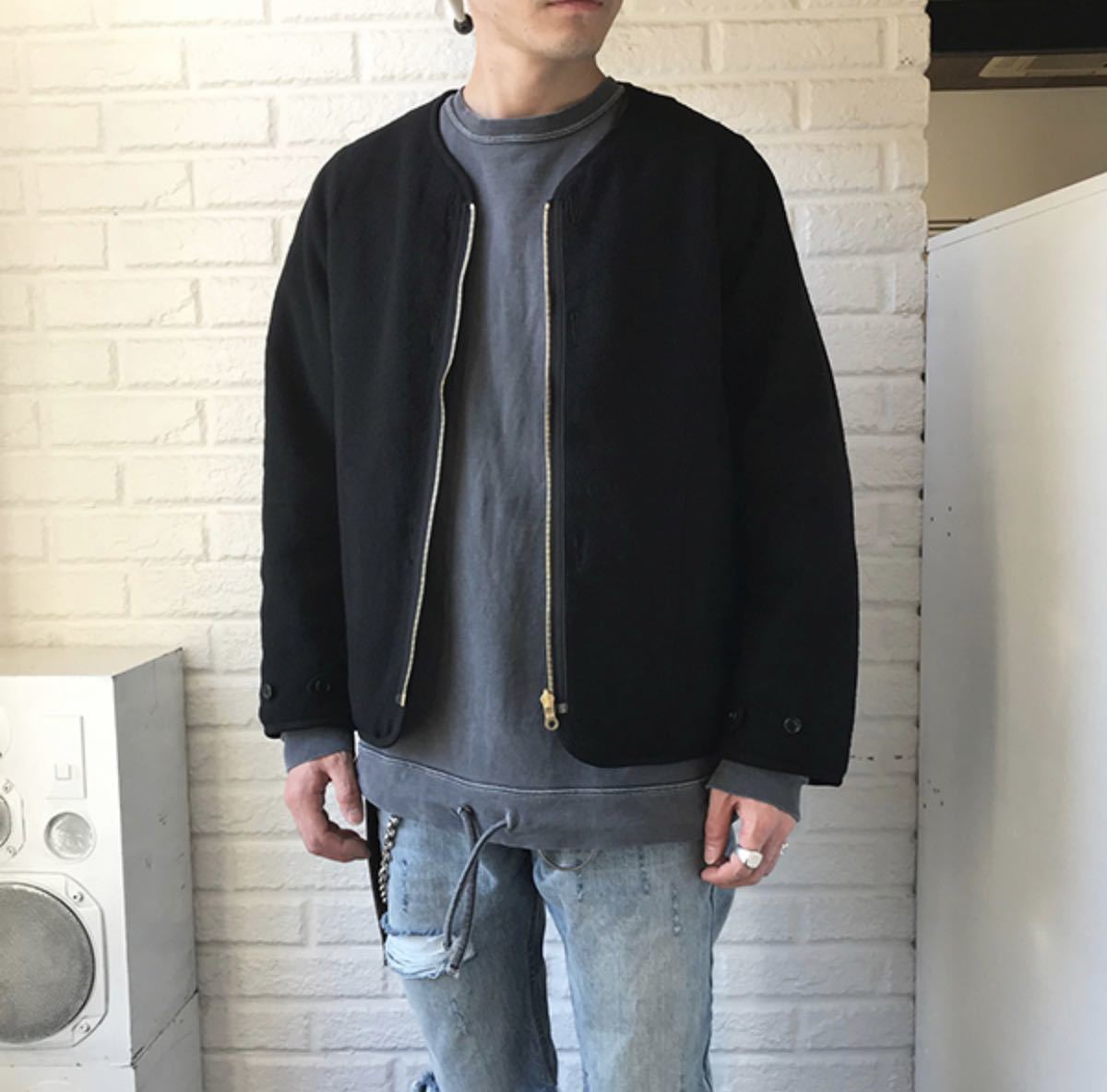 size3 ブラック WAWONA DOWN LINER JKT (W/LI NEP TWEED)” ￥118,000 