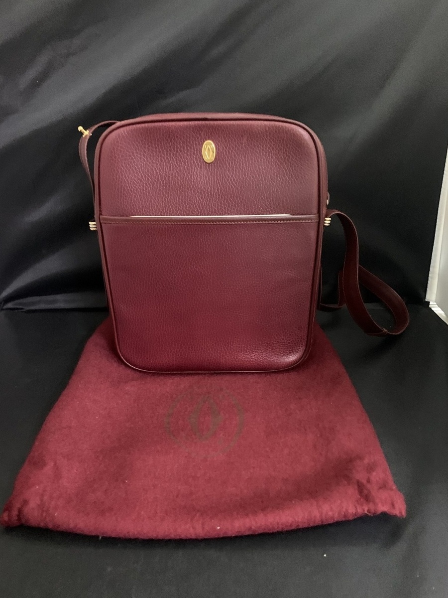 ♪【カルティエ Cartier ショルダーバッグ マストライン ボルドー 