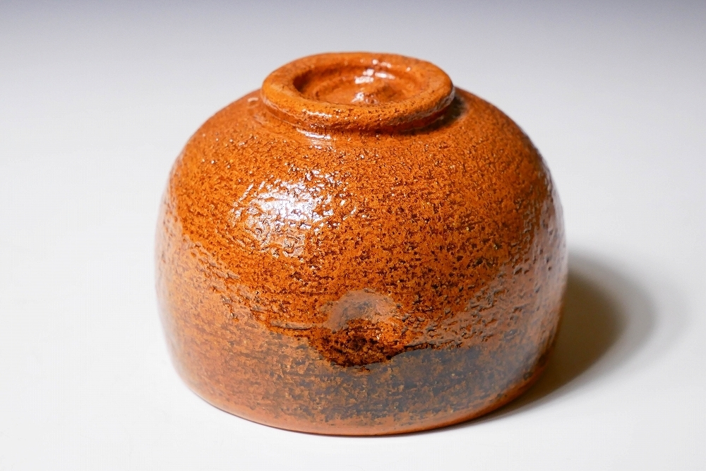 幸 茶道具祭】『大樋長左衛門(長楽)』造 大樋焼 福 茶碗 共箱◇当店