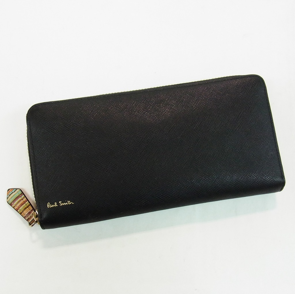 ポールスミス 長財布 Paul Smith ラウンドジップ 財布 サフィアノ中