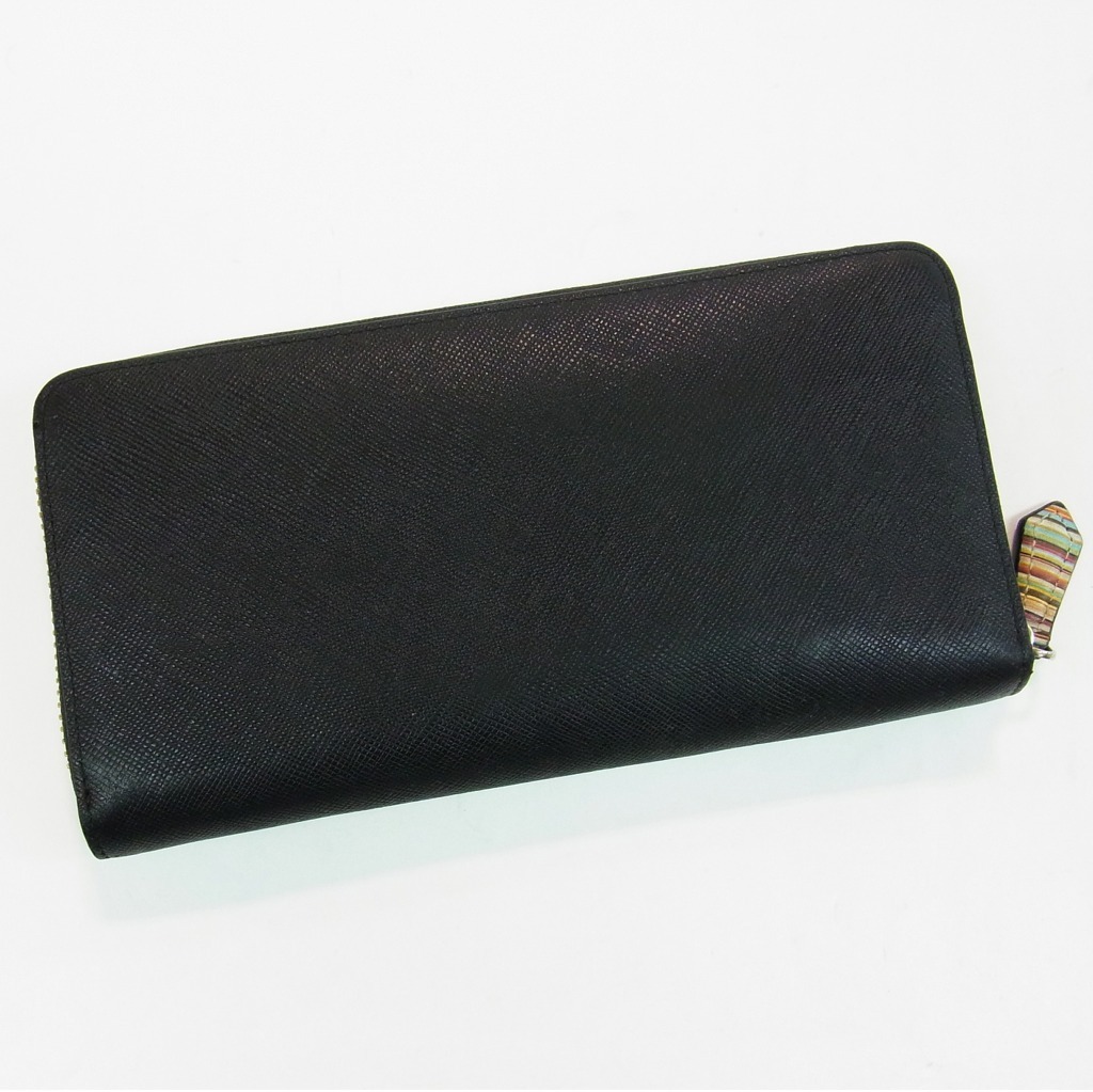 ポールスミス 長財布 Paul Smith ラウンドジップ 財布 サフィアノ中