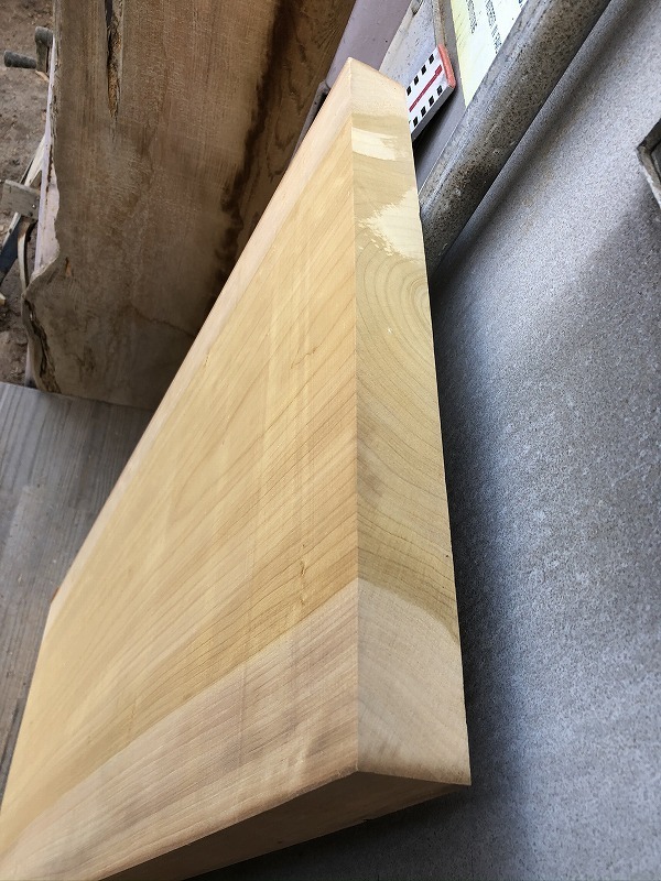 【超激得，低価】 【W166】銀杏 いちょう 一枚板 材料 天然木 材木 希少材 レア DIY 木材 素材 端材 無垢 乾燥材 銘木 まな板 ～990×447×～44《鬼童銘木》
