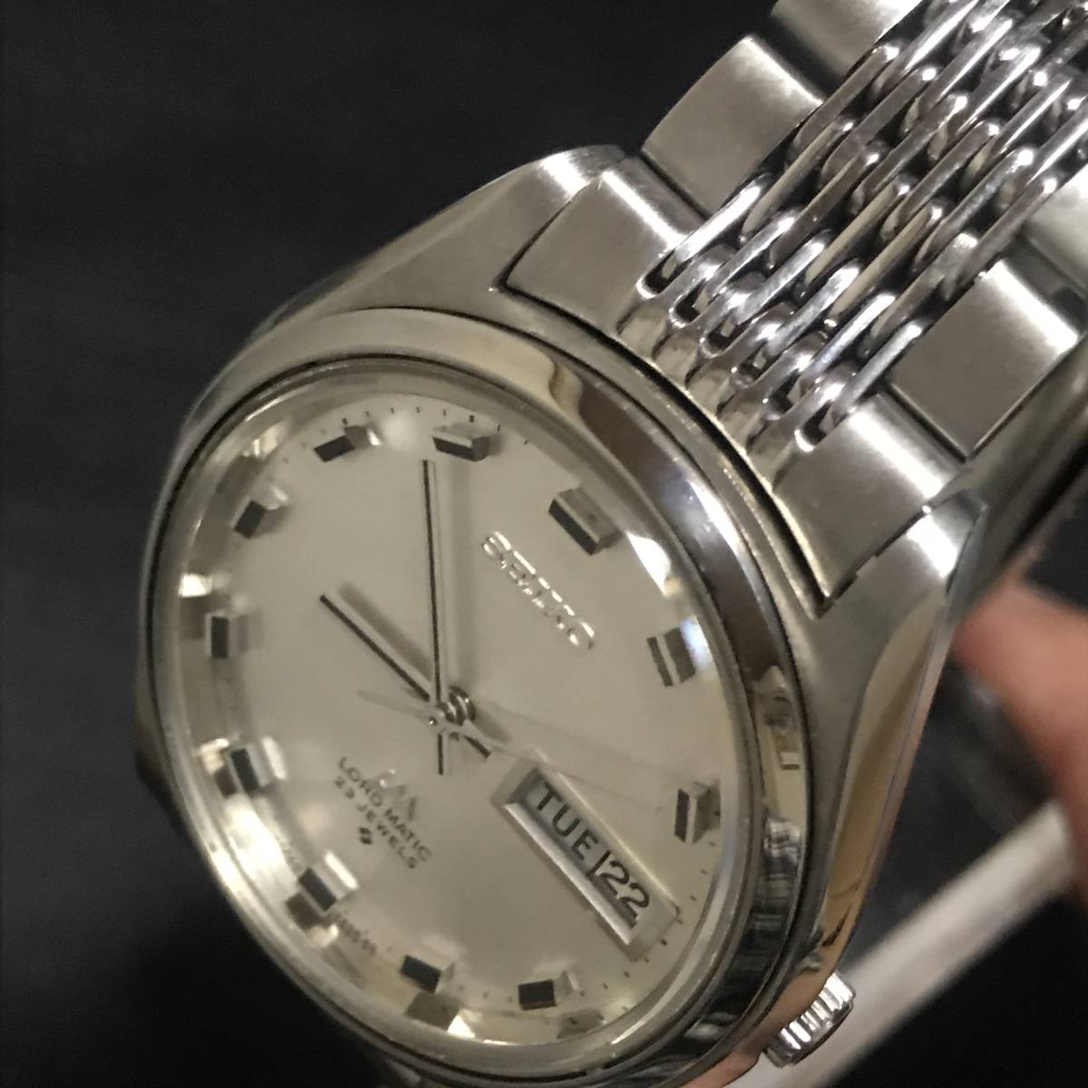 ロードマチック SEIKO セイコー LORDMATIC 自動巻き セイコーロードマチック ビンテージ ロードマチック&frasl;自動巻腕時計&frasl;アナログ&frasl;ステンレス 1969年1月製造 スクリューバック &frasl; SEIKO(セイコー) セイコー（腕時計）の通販 OH済みセイコー 5606-7020 自動