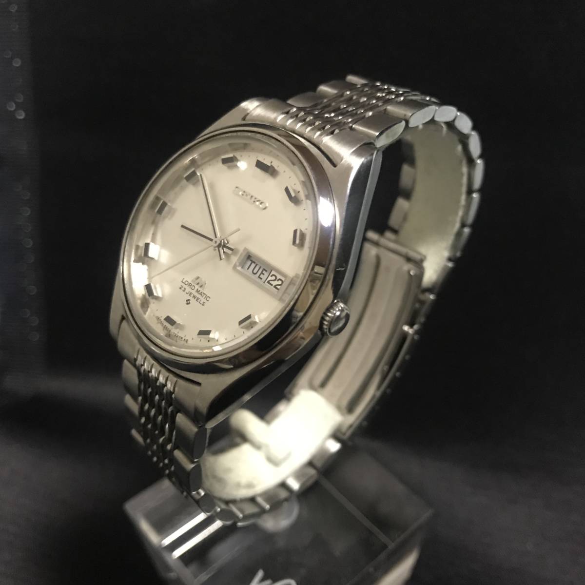 ロードマチック SEIKO セイコー LORDMATIC 自動巻き セイコーロードマチック ビンテージ ロードマチック&frasl;自動巻腕時計&frasl;アナログ&frasl;ステンレス 1969年1月製造 スクリューバック &frasl; SEIKO(セイコー) セイコー（腕時計）の通販 OH済みセイコー 5606-7020 自動