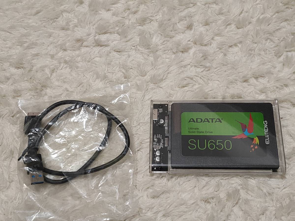 デットストック】ADATA SU650 SSD 960GB ASU650SS-960G HDDケース付