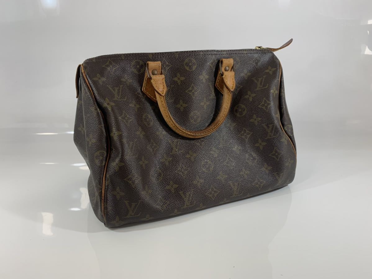 ルイヴィトン LOUIS VUITTON スピーディ30 モノグラム 鍵付き 予備鍵あり