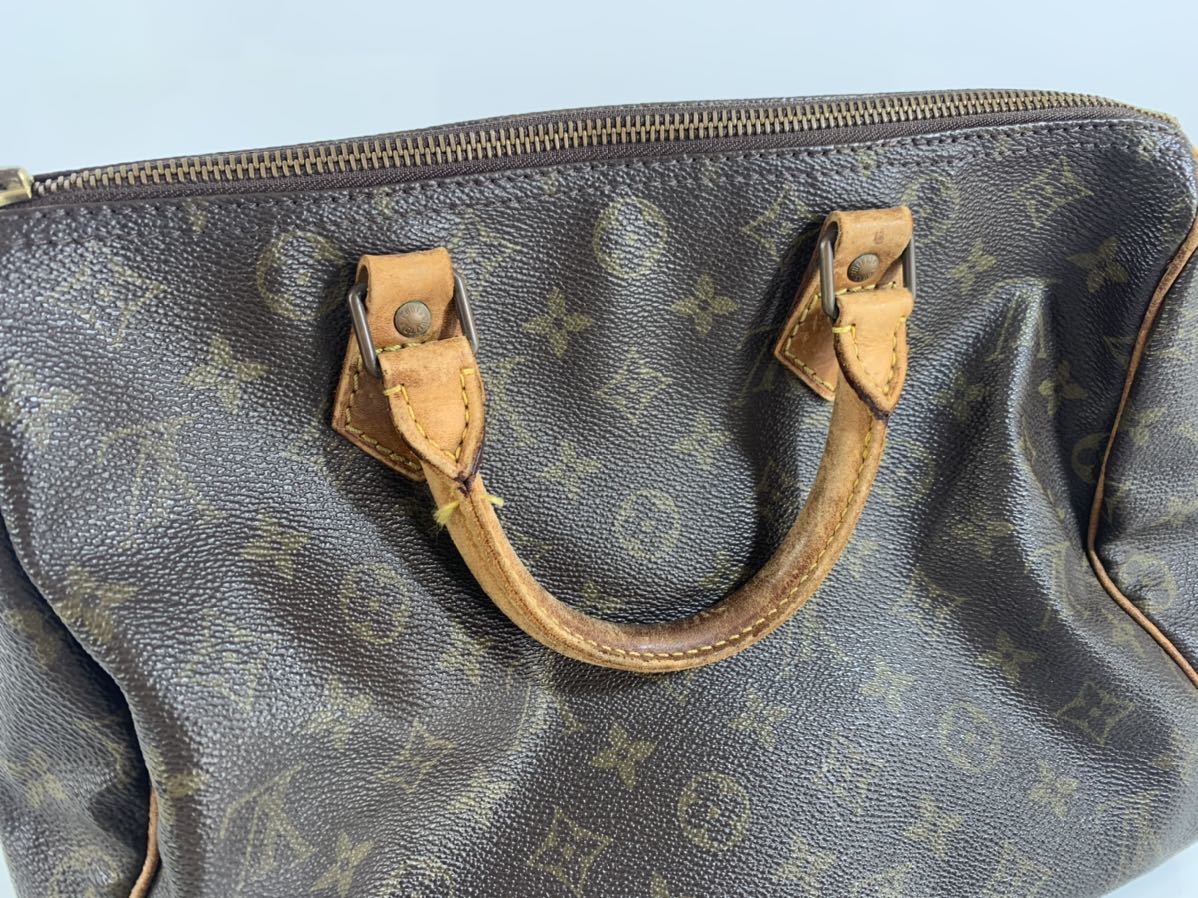 ルイヴィトン LOUIS VUITTON スピーディ30 モノグラム 鍵付き 予備鍵あり