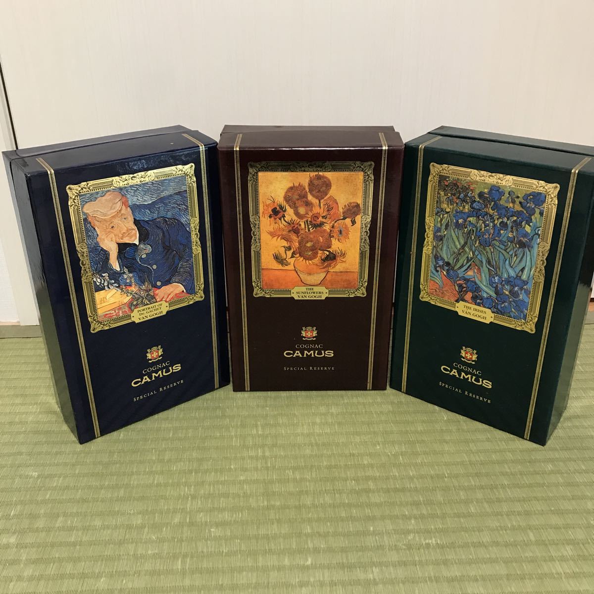 古酒　3点セット　ナポレオン　カミュー　値下げ カミュ CAMUS ナポレオン ブック 古酒 ゴッホ NAPOLEON 替え 箱付き 3