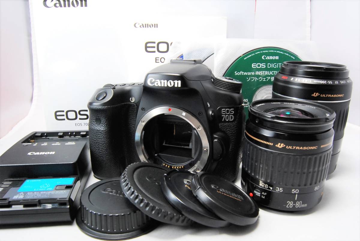Canon キヤノン EOS 70D レンズセット❤️ ◇Canon キャノン EOS 70D ダブルレンズセット◇標準・望遠レンズ付
