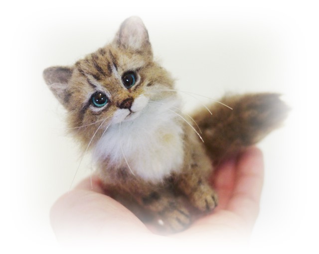 羊毛フェルト 猫 チンチラゴールデン リアル猫 iichi felting 日々の