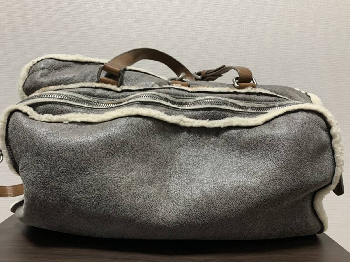 HEWN] ムートンレザーボストンバッグ ショルダーバッグ 本革(ボストン 