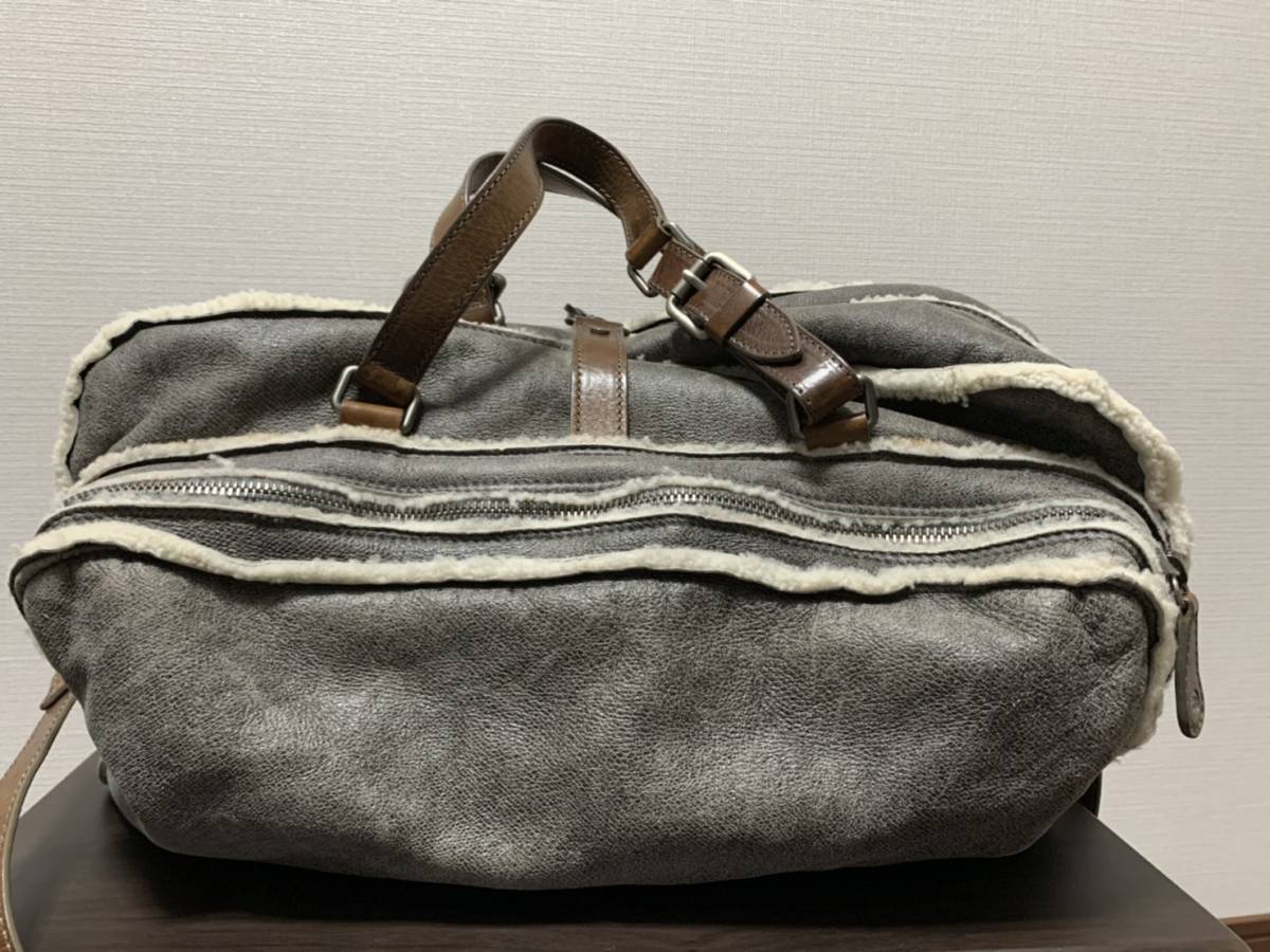 HEWN] ムートンレザーボストンバッグ ショルダーバッグ 本革(ボストン 