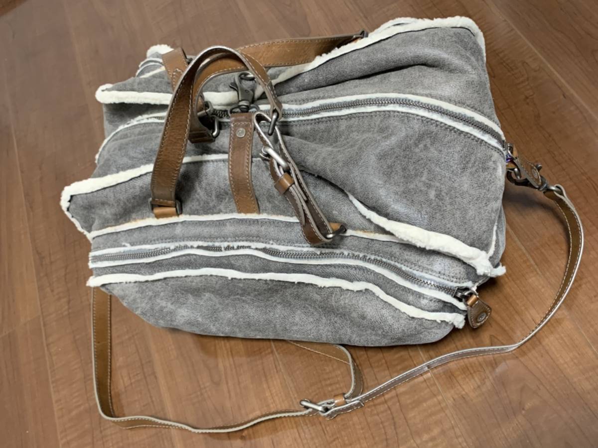 HEWN] ムートンレザーボストンバッグ ショルダーバッグ 本革(ボストン 