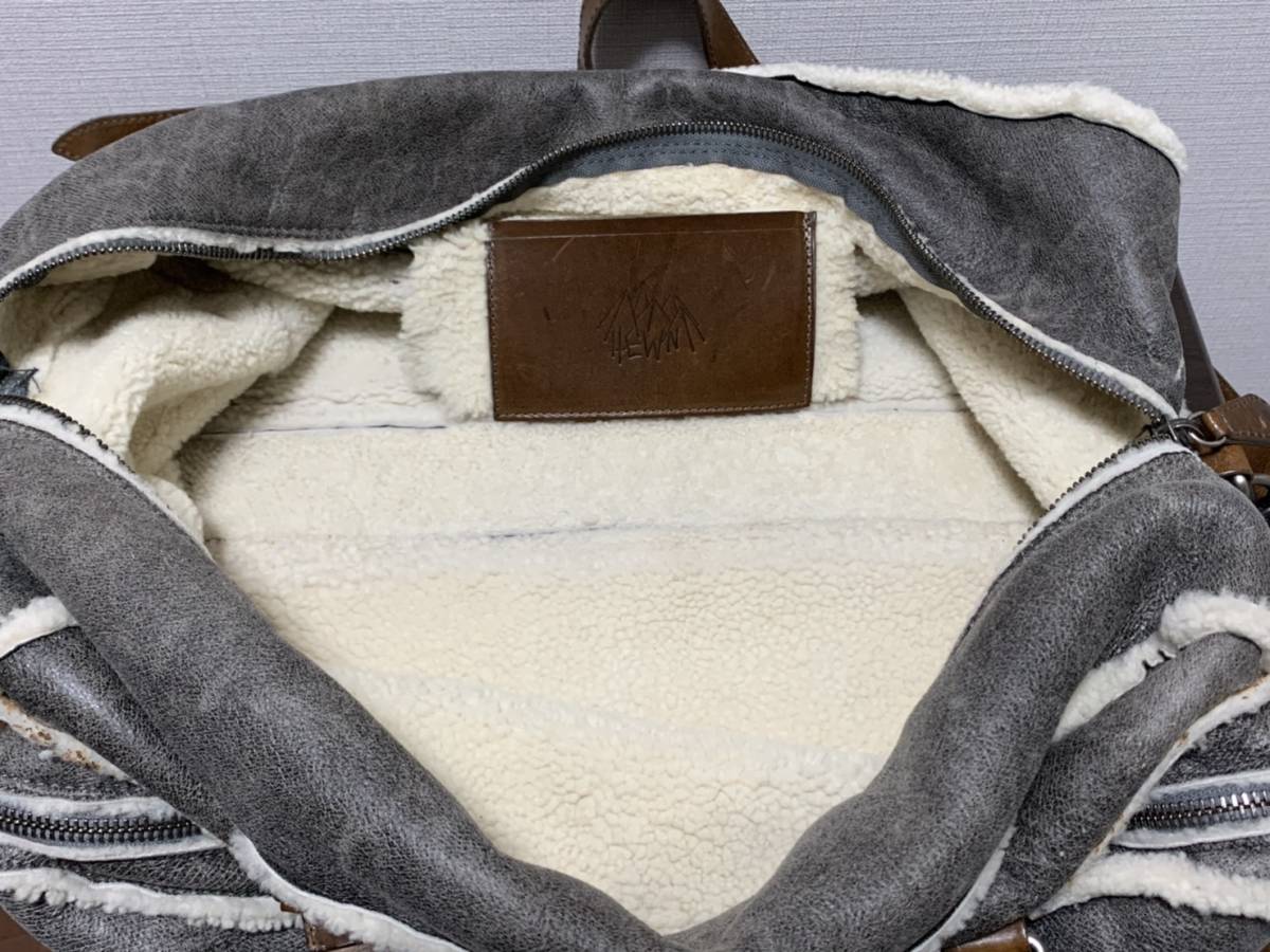 HEWN] ムートンレザーボストンバッグ ショルダーバッグ 本革(ボストン 
