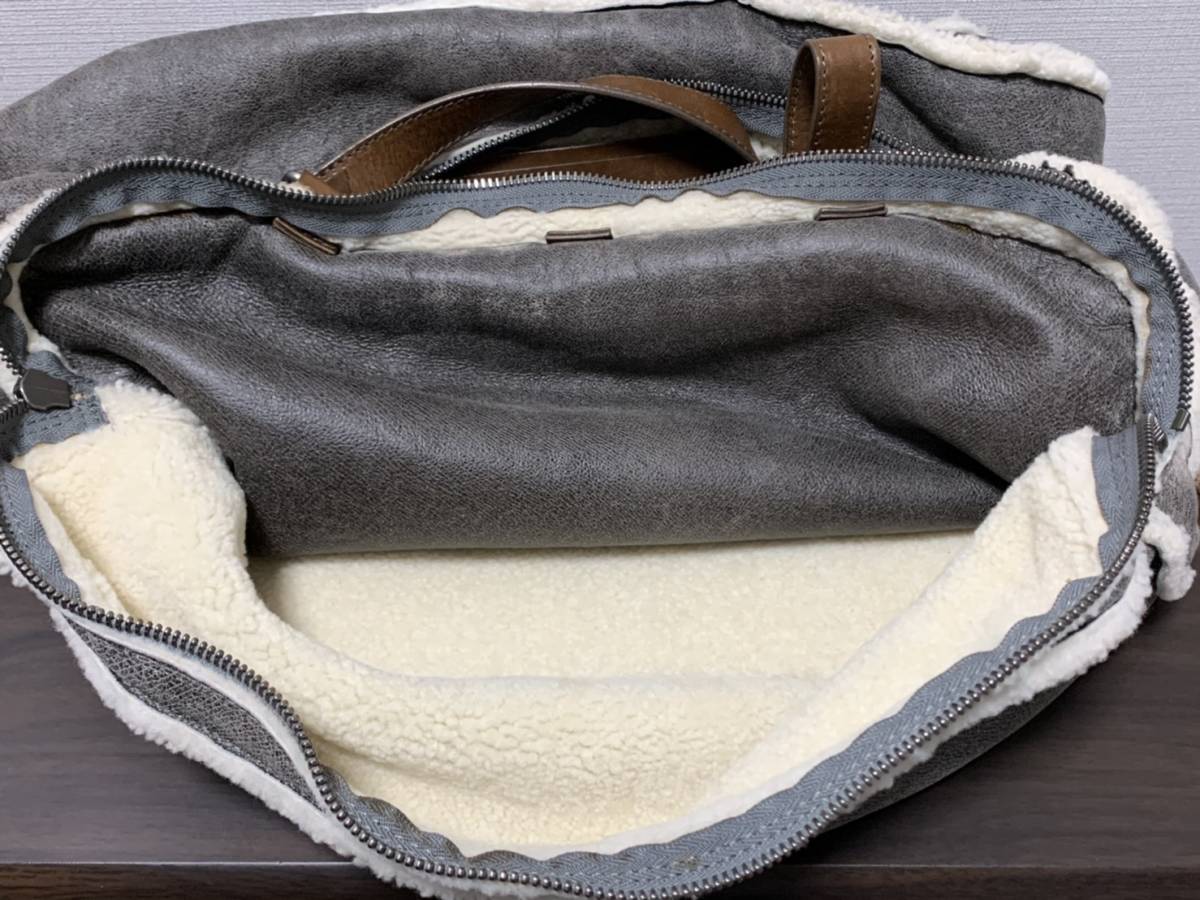HEWN] ムートンレザーボストンバッグ ショルダーバッグ 本革(ボストン 