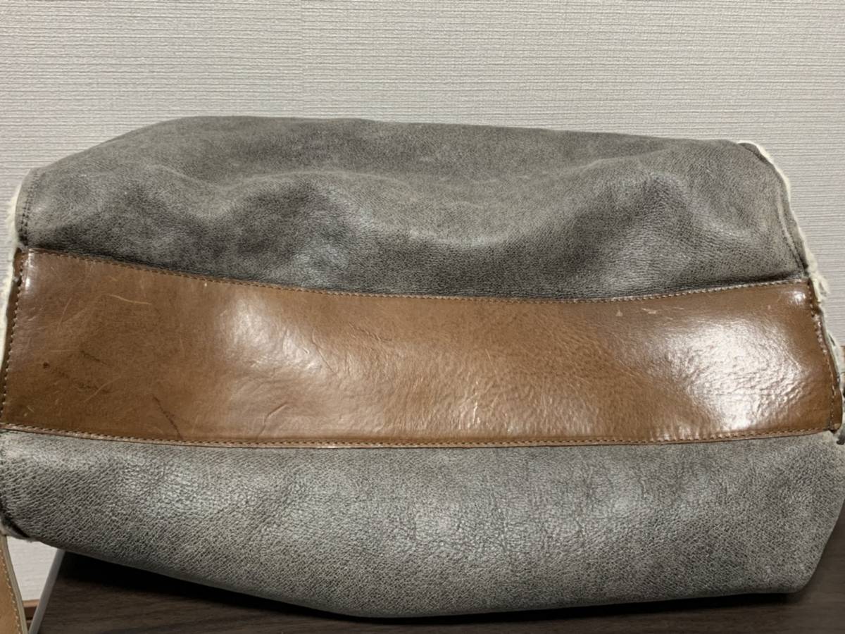 HEWN] ムートンレザーボストンバッグ ショルダーバッグ 本革(ボストン 