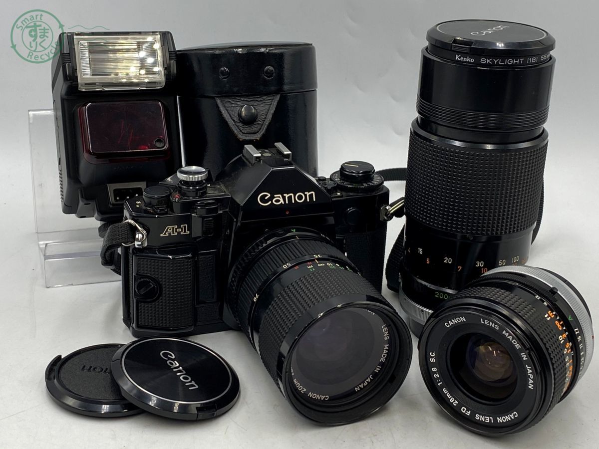 N10844 Canon A-1 ブラックボディ レンズ2種 他付属品 Canon A-1 - ONE