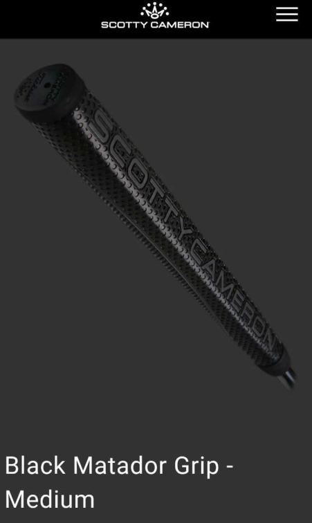 大得価，お得 スコッティキャメロン マタドール グリップ ブラック ミッドサイズ(スコッティ・キャメロン)｜売買されたオークション情報、yahooの商品情報をアーカイブ公開 - オークファン 男性右きき用