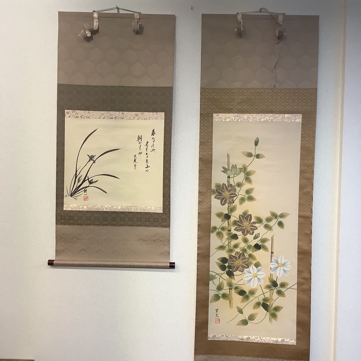 掛軸10本セット 共箱付 大量まとめて 書画肉筆多数 まとめ売り