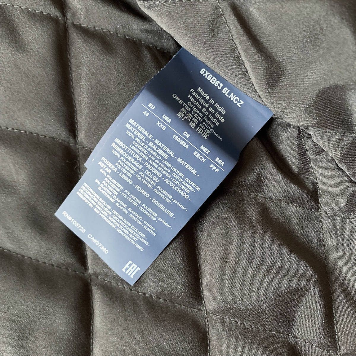 ARMANI JEANS 山羊革ゴート レザー ライダース ジャケット アルマーニ 