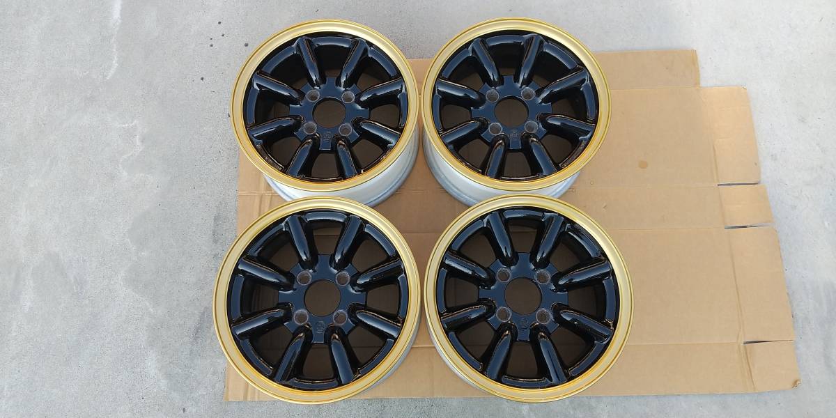 RSワタナベ PCD100 13インチ 6J Bタイプ(+22) 中古4本セット 塗装後