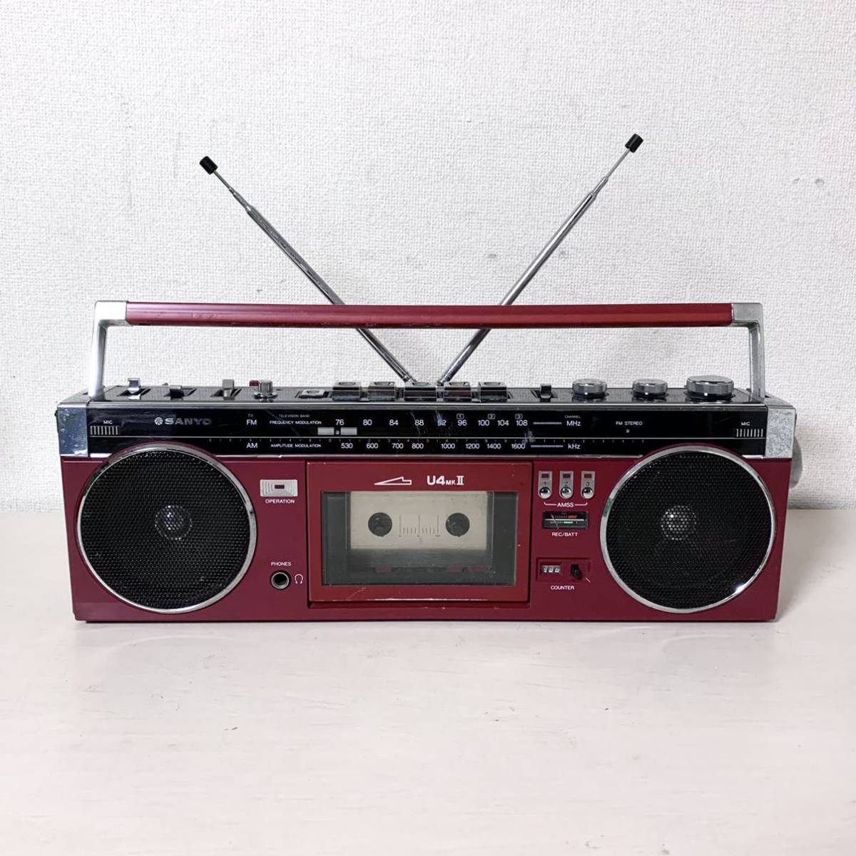 ジャンク品】サンヨーSANYO MR-U4mk II コンパクトステレオラジカセ