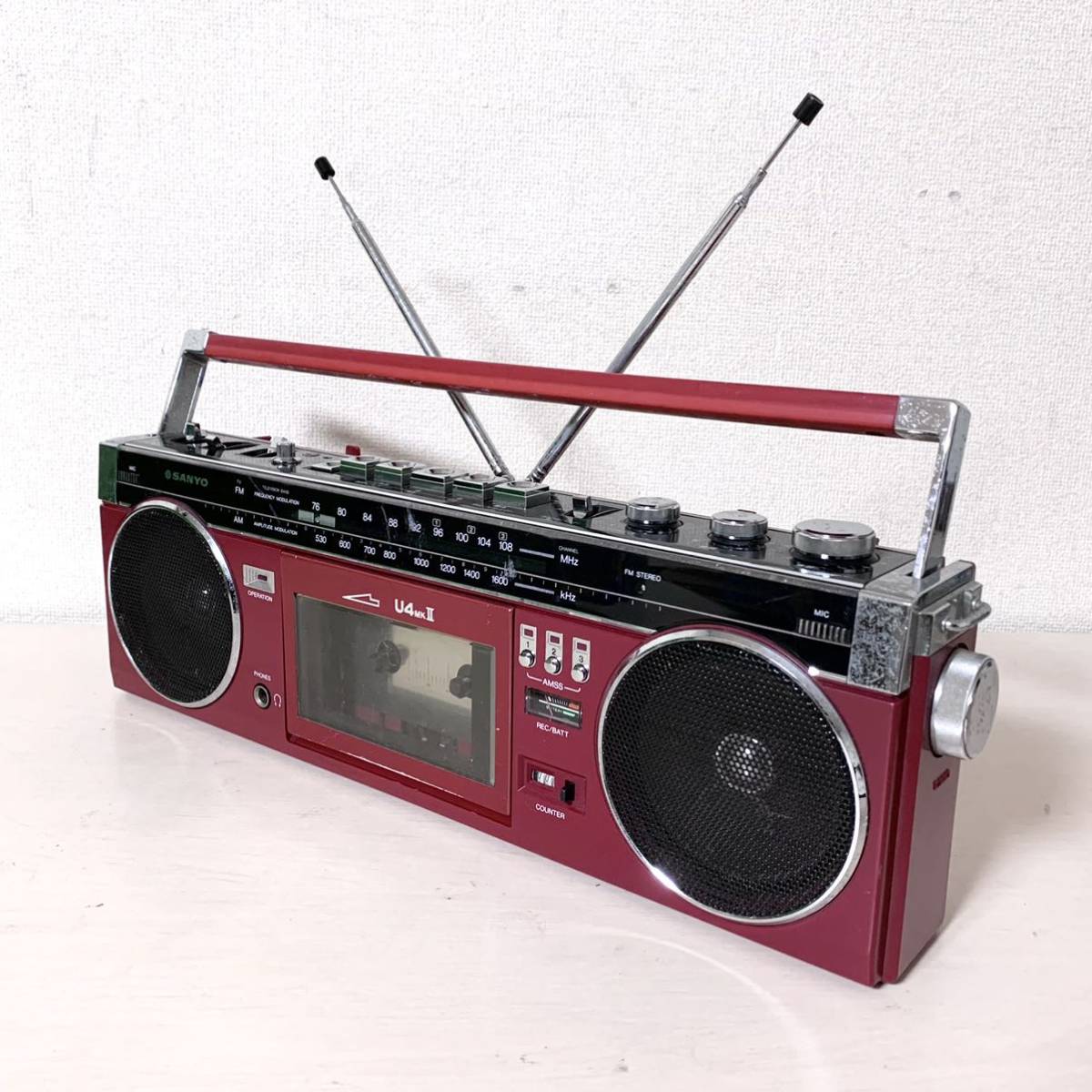 ジャンク品】サンヨーSANYO MR-U4mk II コンパクトステレオラジカセ