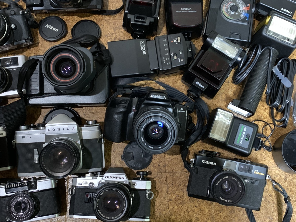 1円】 一眼 カメラ レンズ 大量 まとめ CANON/PENTAX/OLYMPUS/KONICA