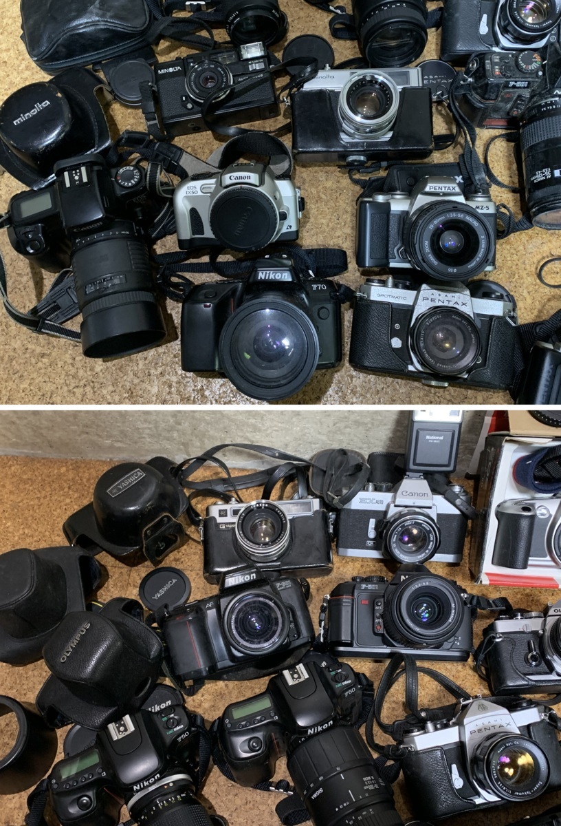 1円】 一眼 カメラ レンズ 大量 まとめ CANON/PENTAX/OLYMPUS/KONICA