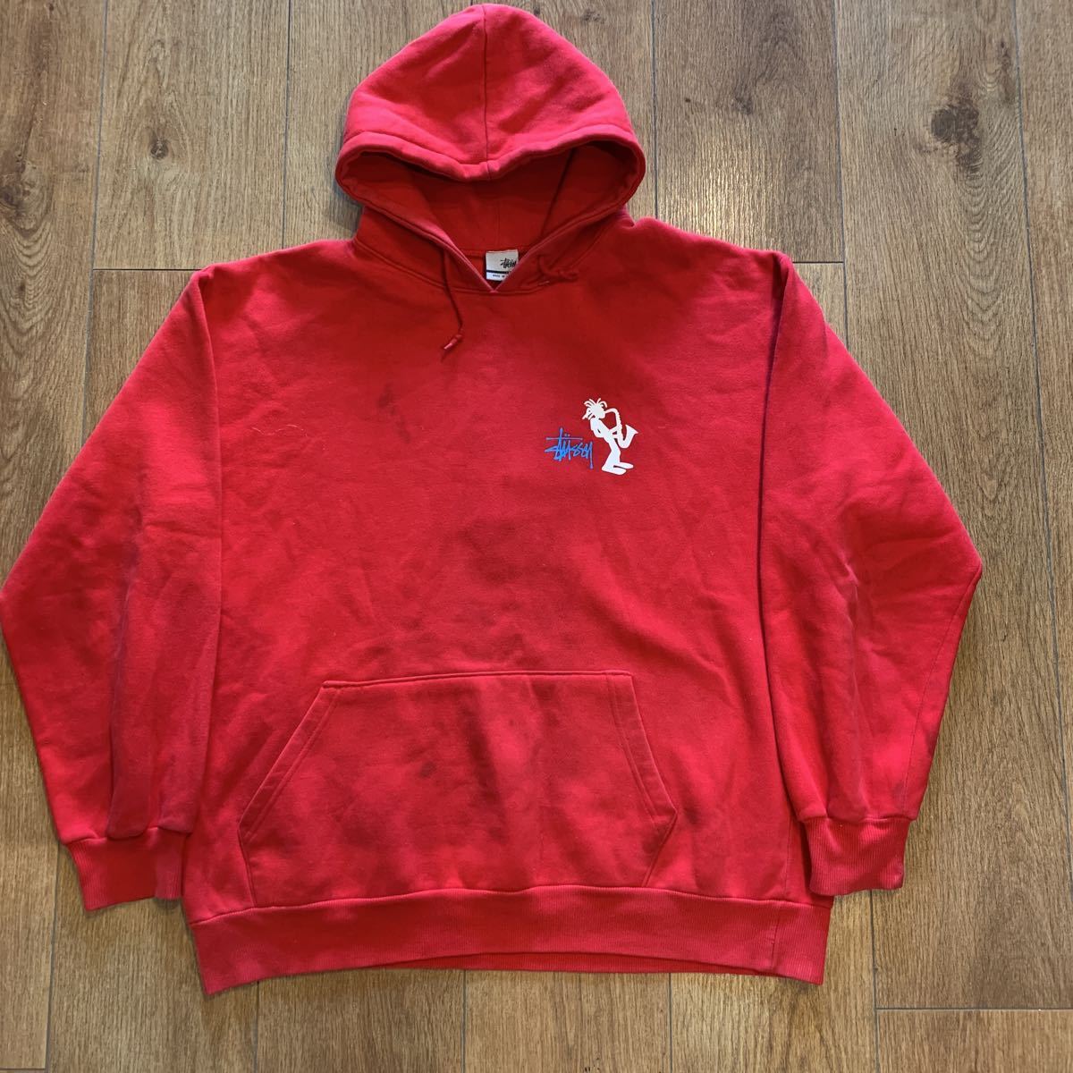 STUSSY シャドーマン スウェットパーカー SIZE L 90s USA製(パーカ STUSSY シャドーマン スウェットパーカー SIZE L 90s USA製(パーカ