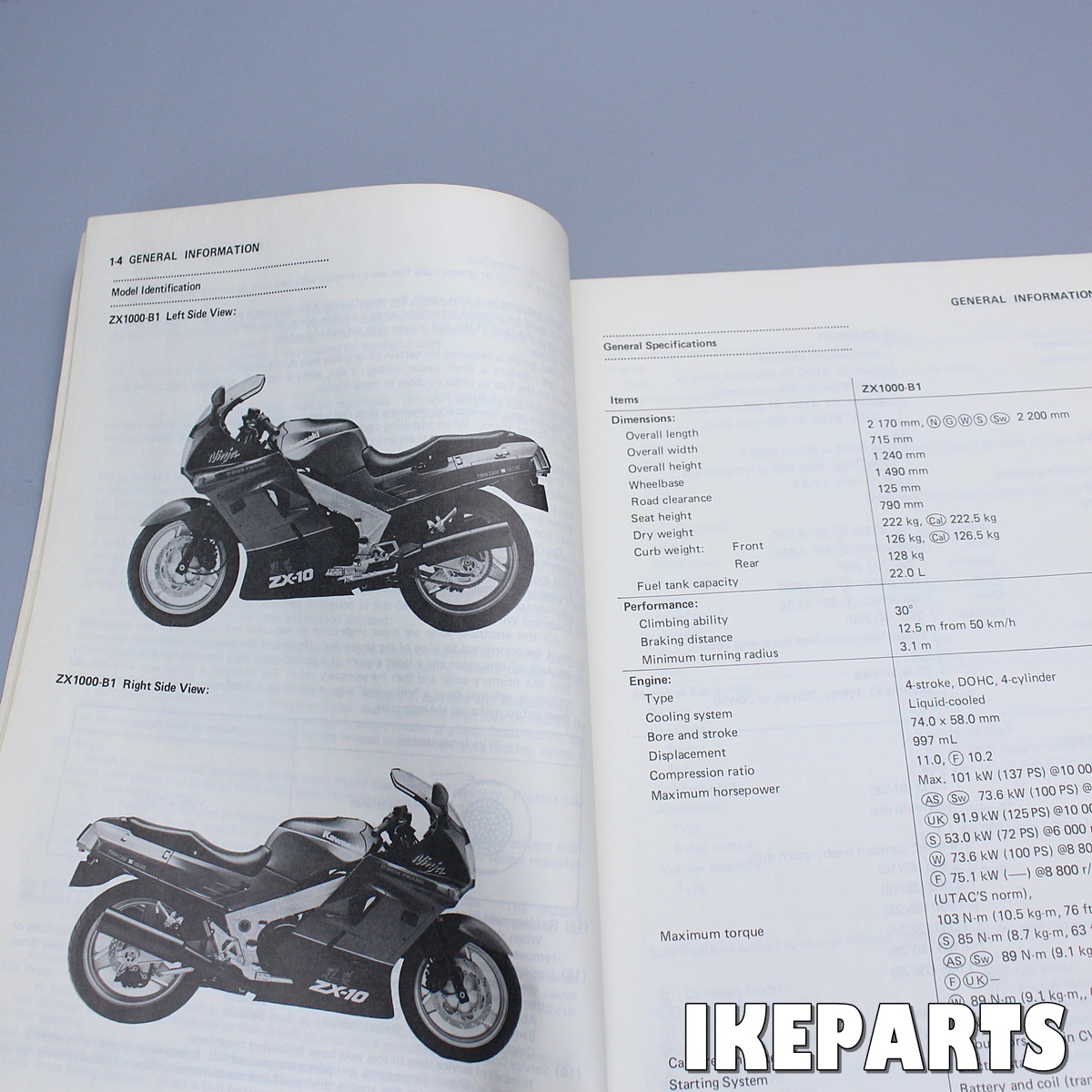 NINJA ZX10 サービスマニュアル 英語 English 「配線図あり