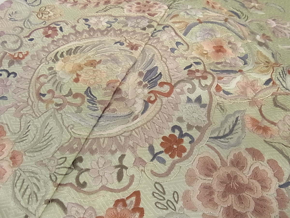 エレガントな汕頭刺繍の優しく品格溢れる 総刺繍訪問着5点セット 訪問着 中国三大刺繍 総刺繍 スワトウ刺繍 正絹 平和屋-こころ店□訪問