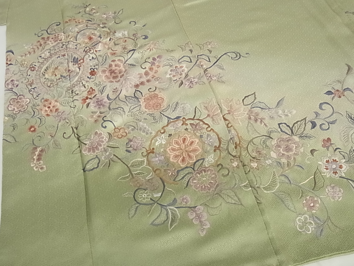 訪問着 中国三大刺繍 総刺繍 スワトウ刺繍 正絹 平和屋-こころ店□訪問