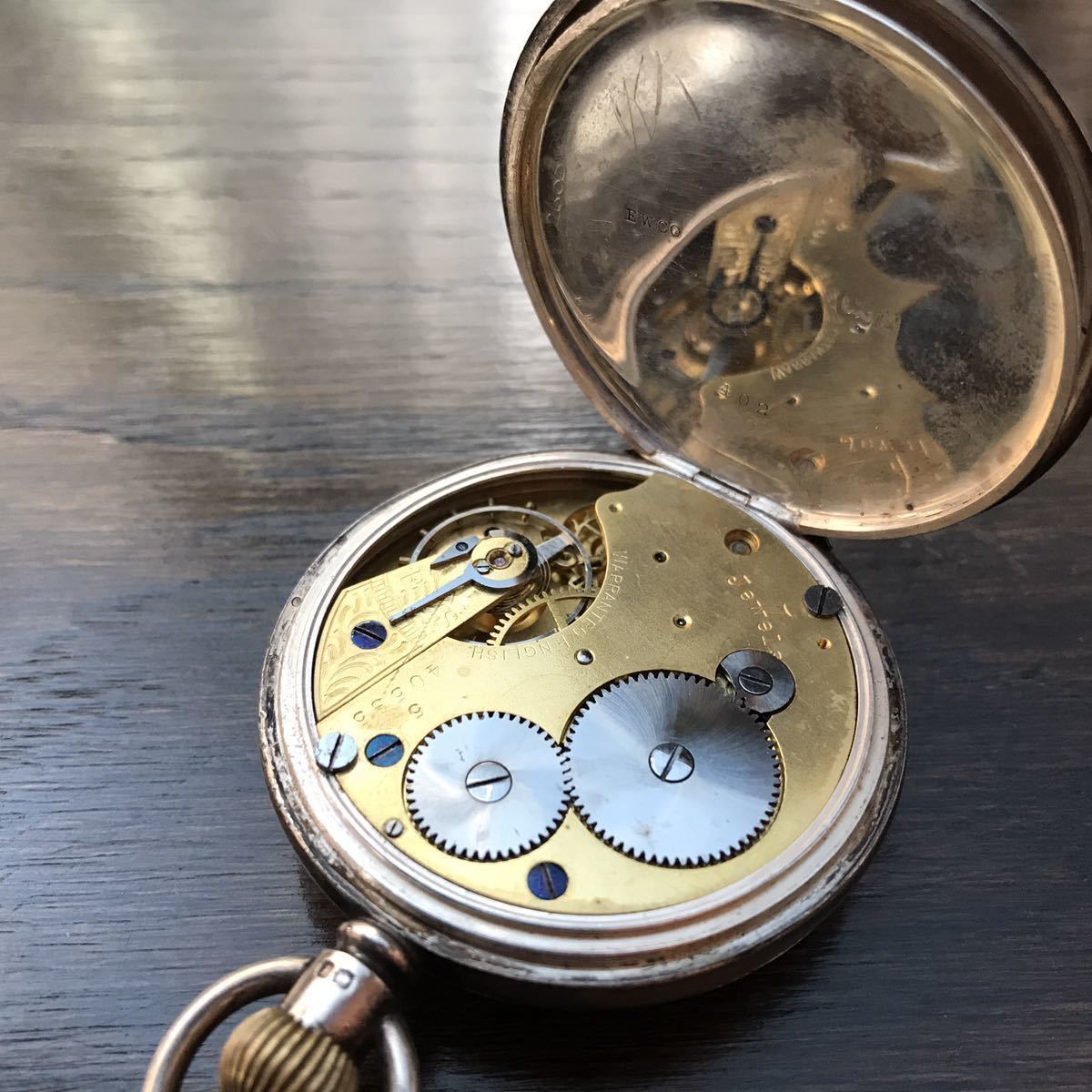 珍品！English Watch Company 銀無垢懐中時計 英国製 1905年 ジャンク扱い